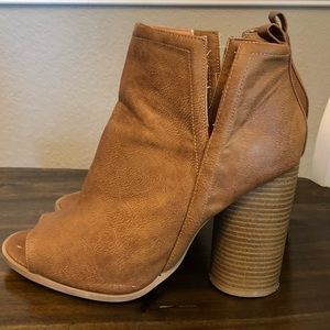 Vici peep toe booties